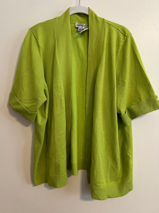 Avenue Lime Green Cardigan Sweater