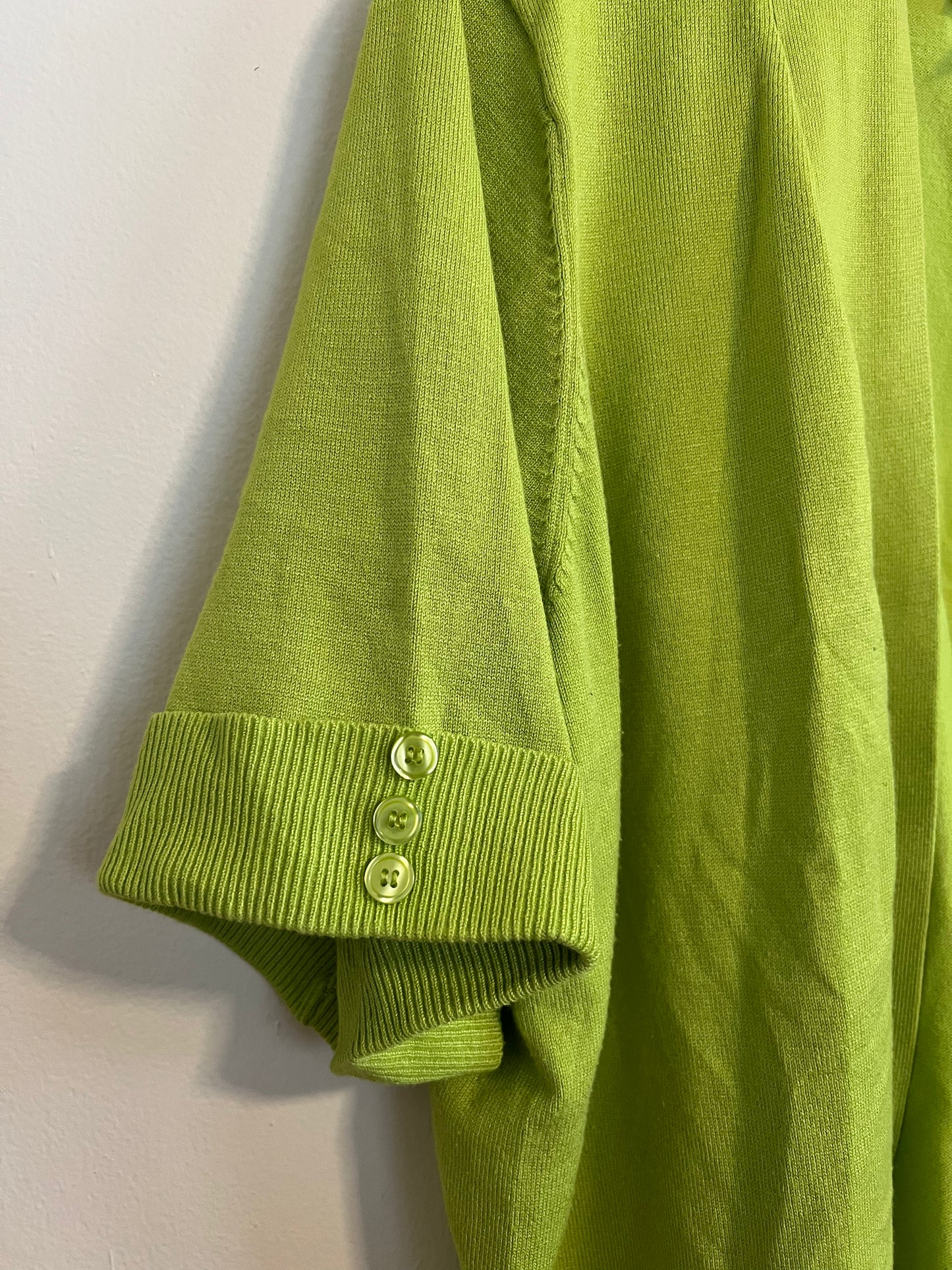 Avenue Lime Green Cardigan Sweater