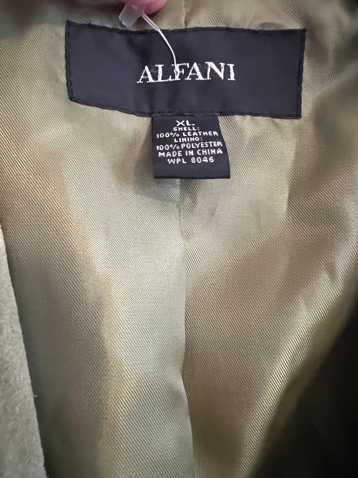 Alfani Green Suede Leather Jacket