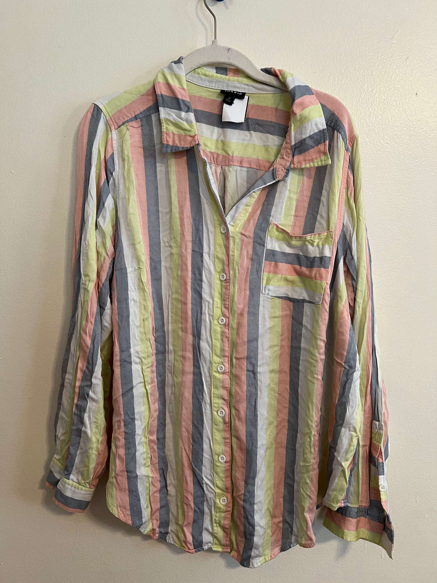 Torrid Striped Button Down