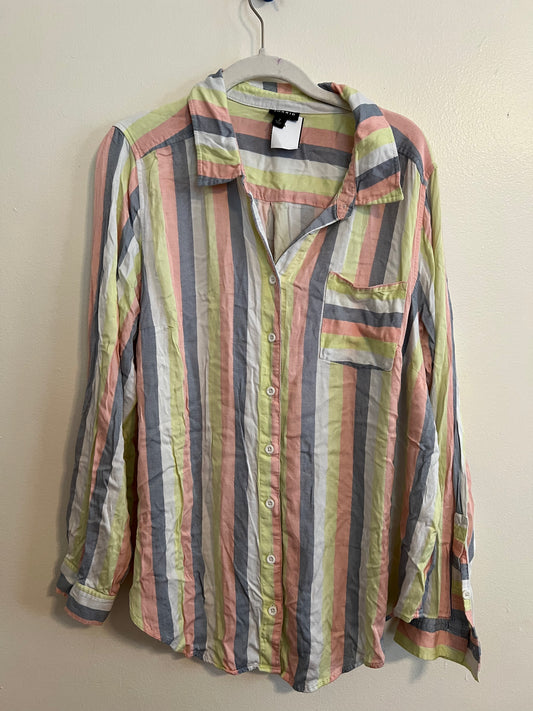 Torrid Striped Button Down