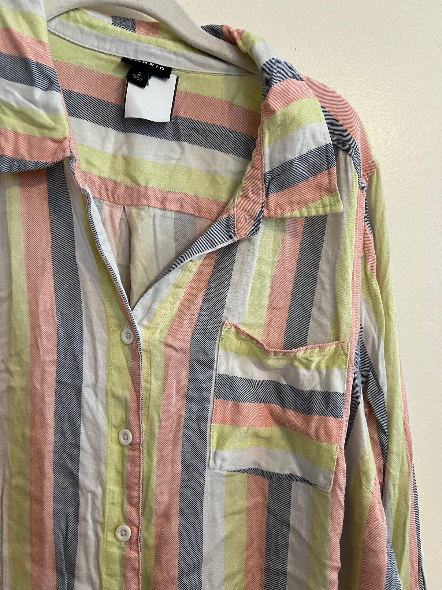 Torrid Striped Button Down