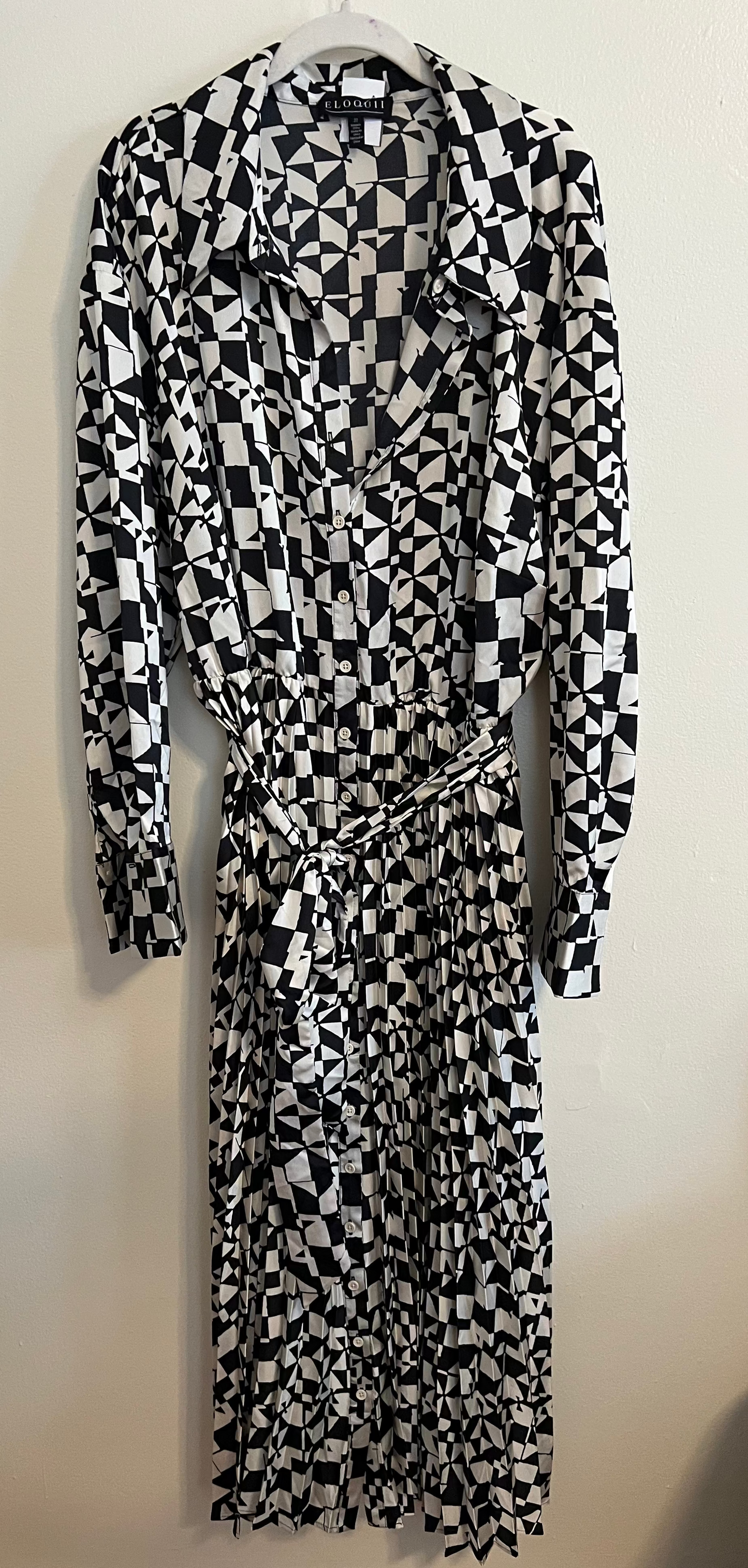 Eloquii Black and White Maxi Dress