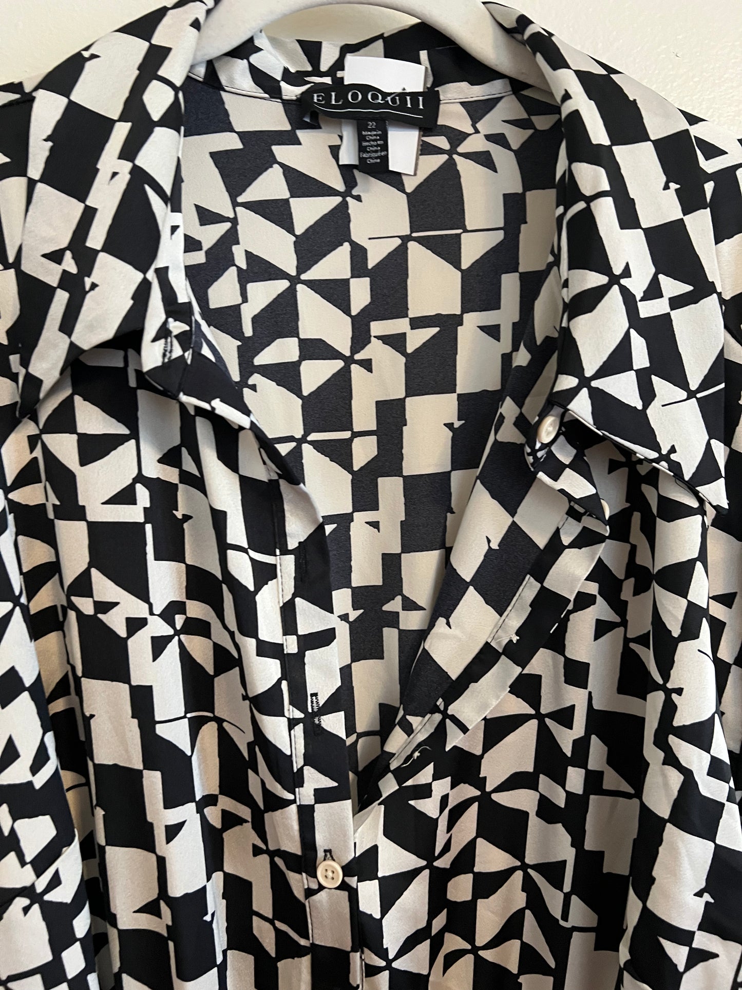 Eloquii Black and White Maxi Dress