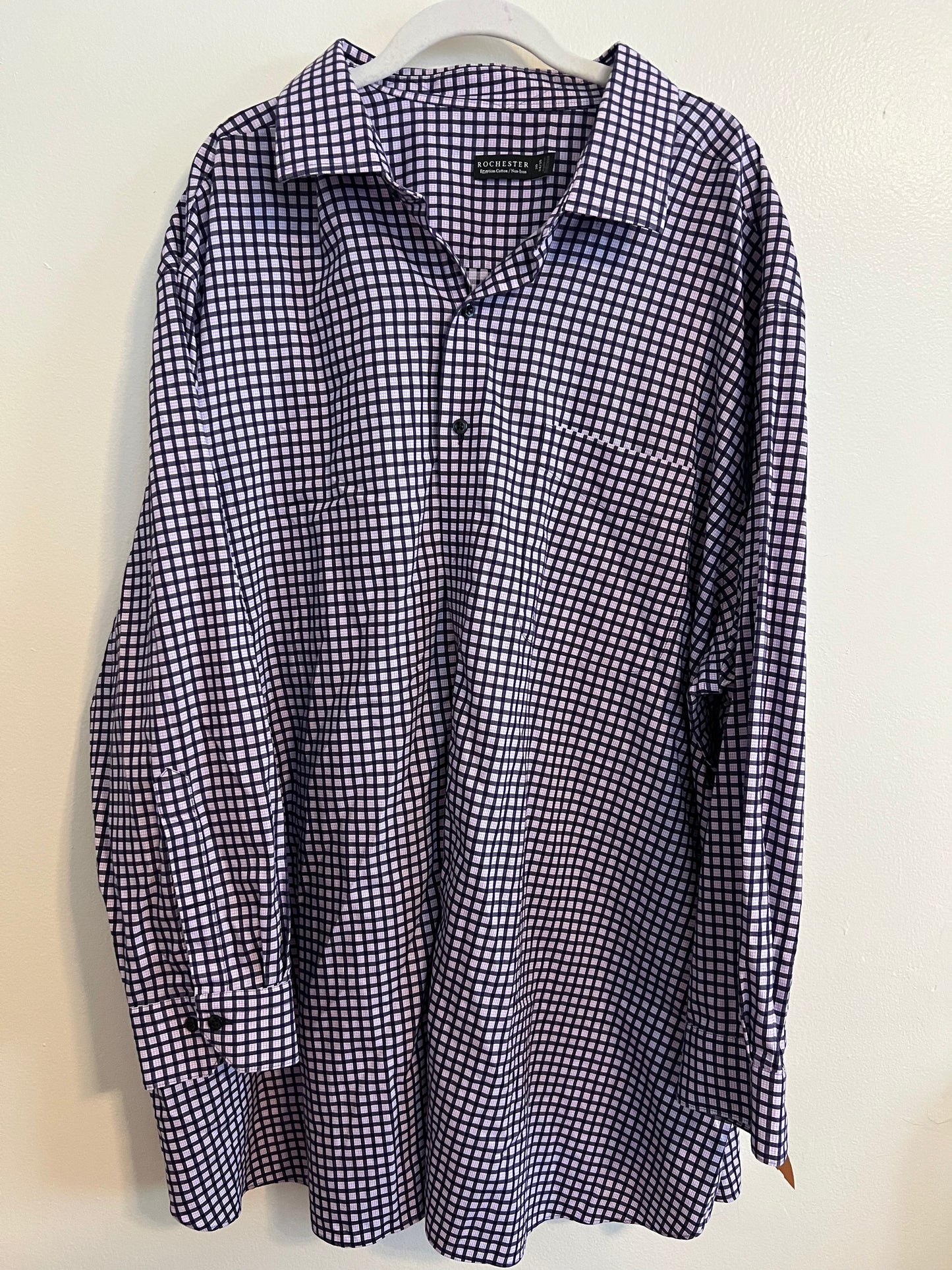 Rochester Egyptian Cotton Purple and White Button Down