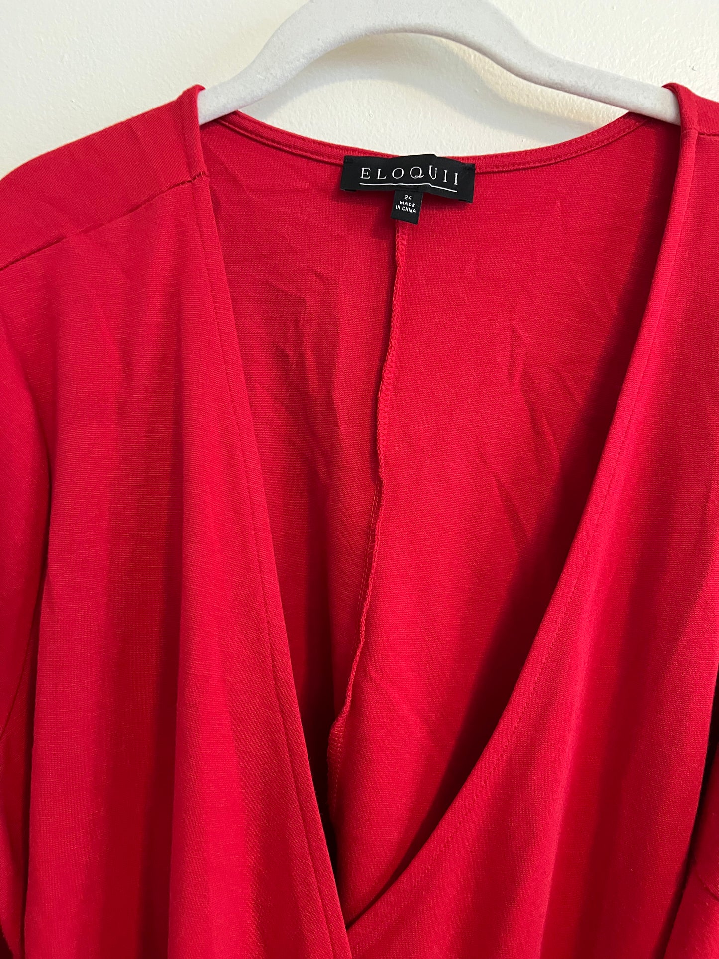 Eloquii Red Wrap Sweater