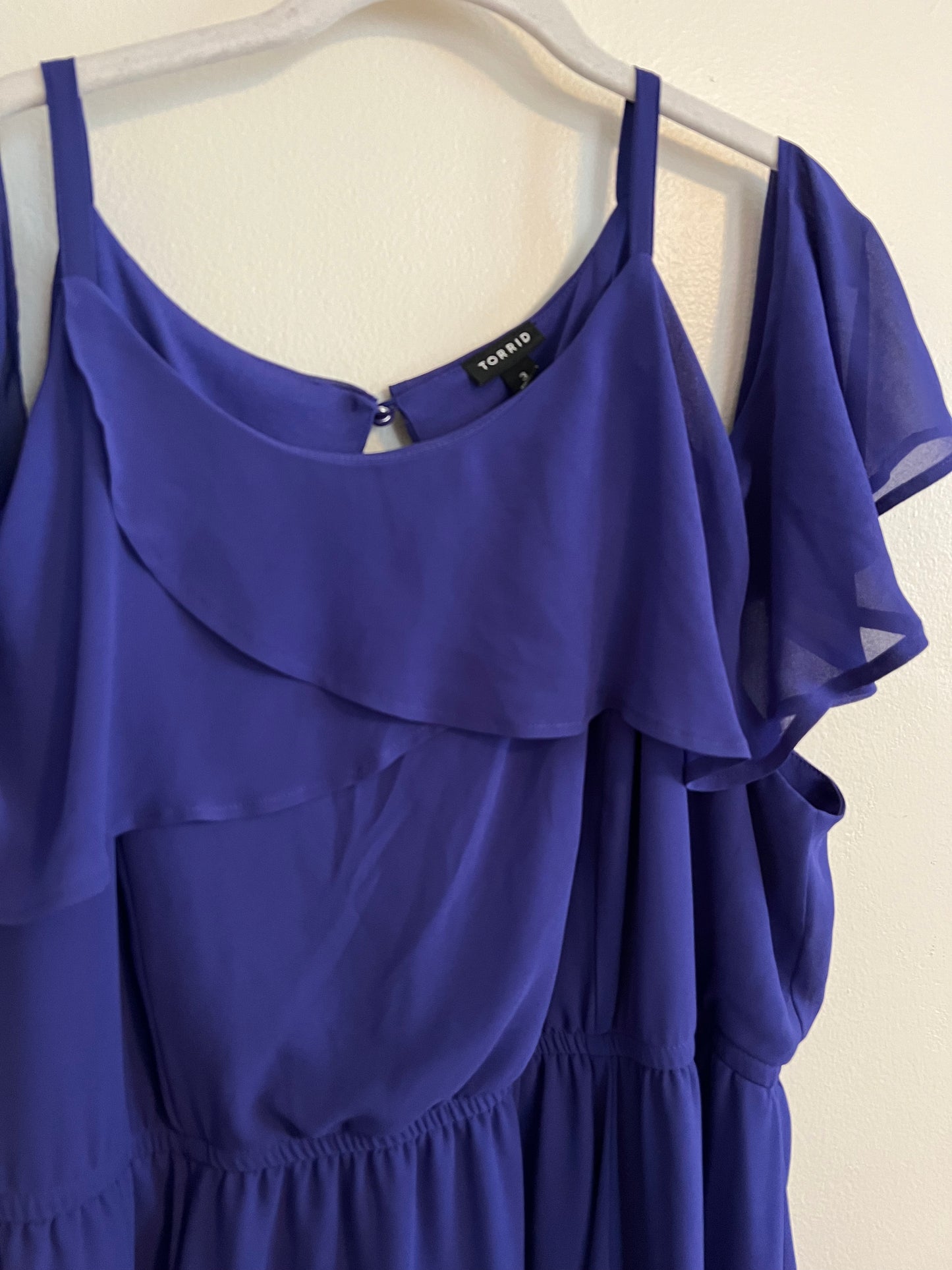 Torrid Blue Ruffle Dress