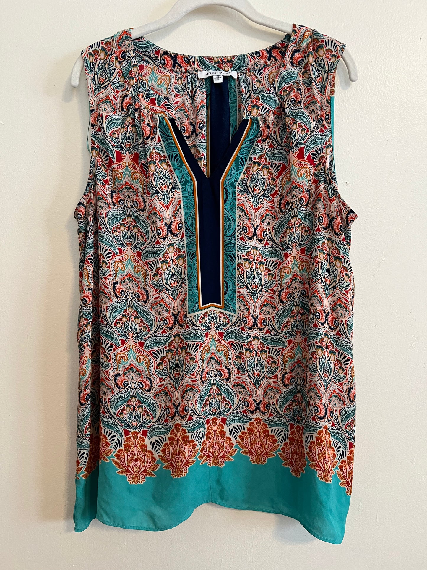 Rose&Olive Patterned Tank