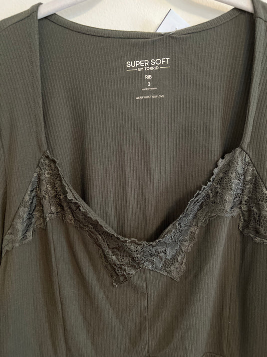 Torrid Super Soft Long Sleeve w/Lace Detail