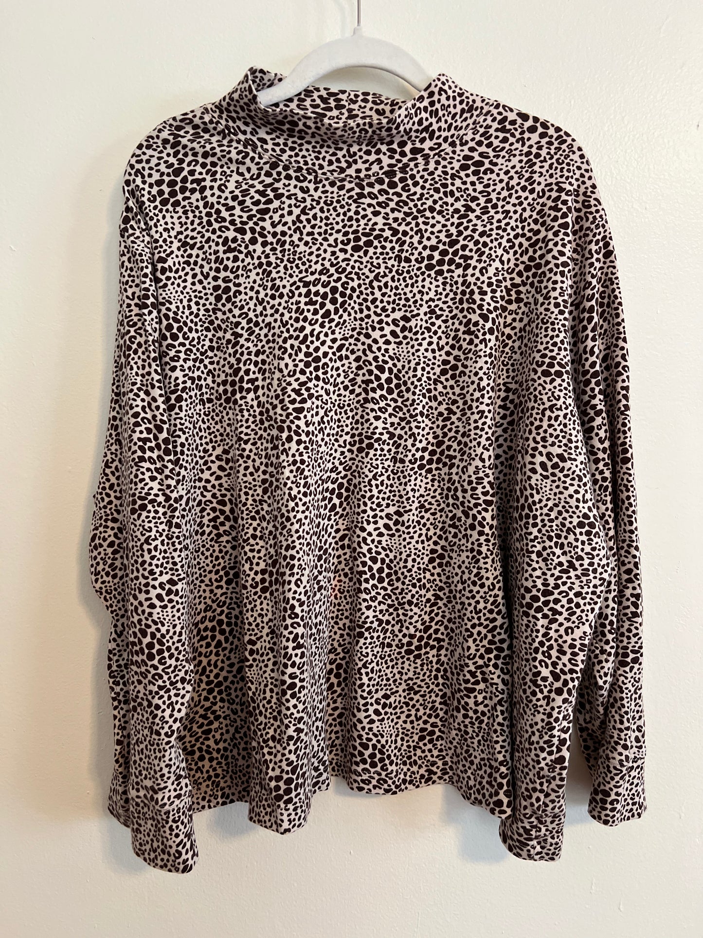 Land's End Animal Print Turtleneck