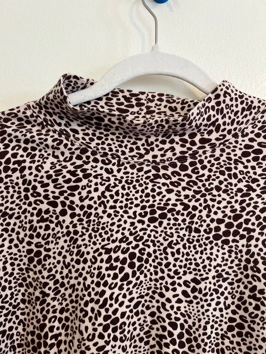 Land's End Animal Print Turtleneck