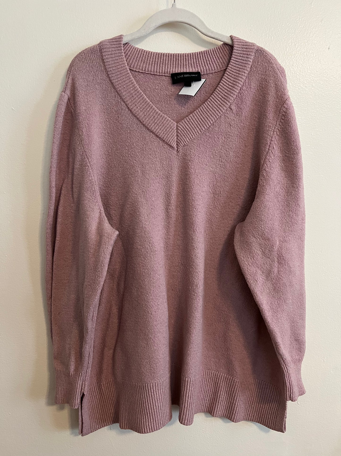 Lane Bryant Pink V Neck Sweater