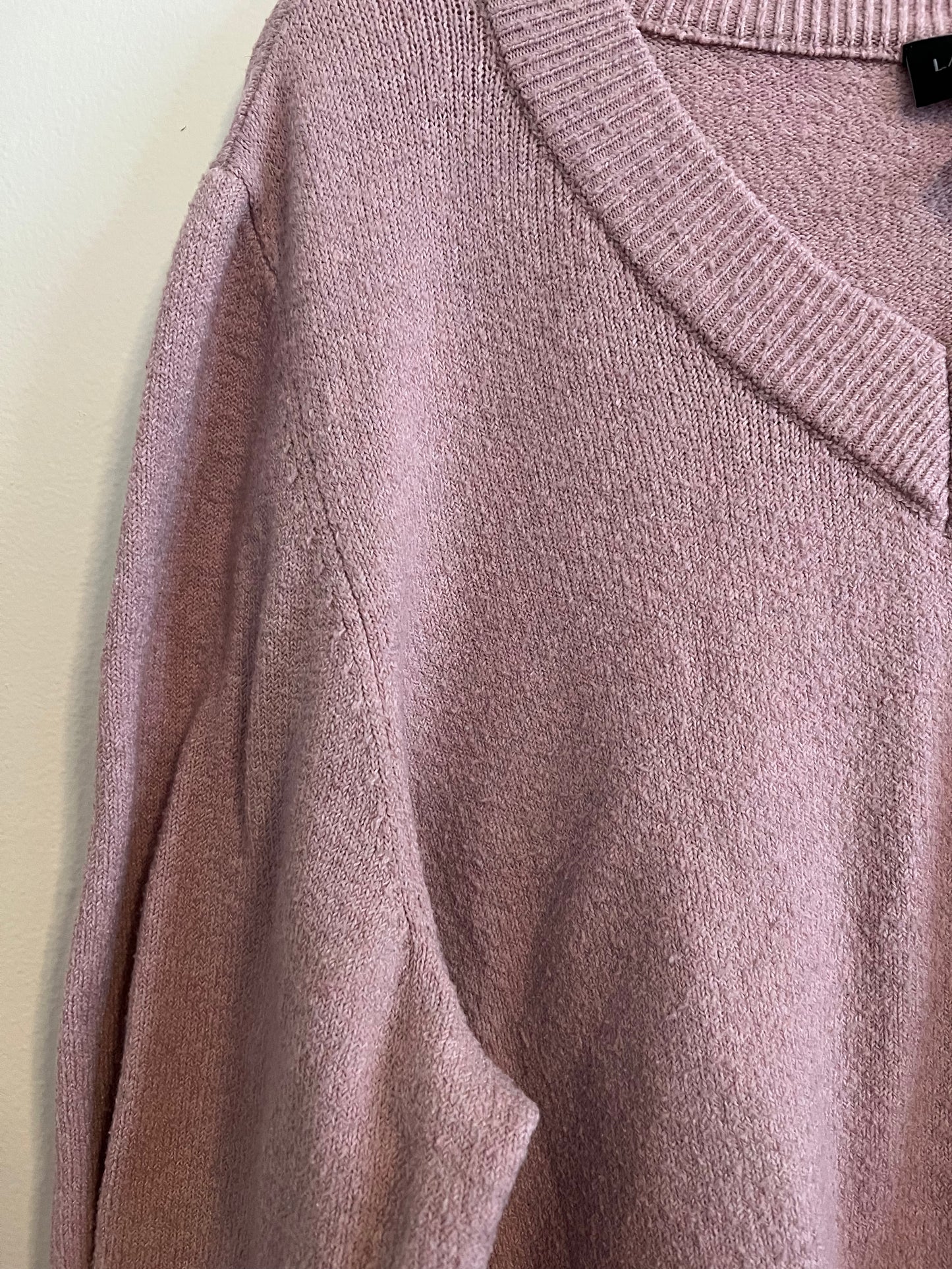 Lane Bryant Pink V Neck Sweater
