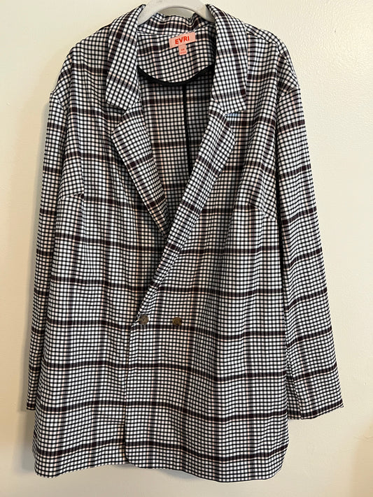 EVRI plaid Lightweight Blazer