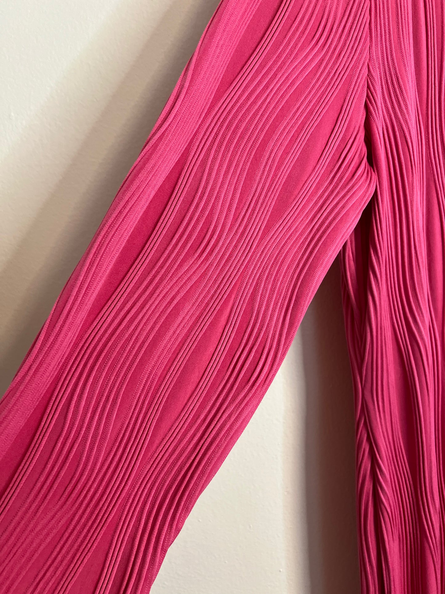 Pretty Garden Pink Textured Maxi Dress