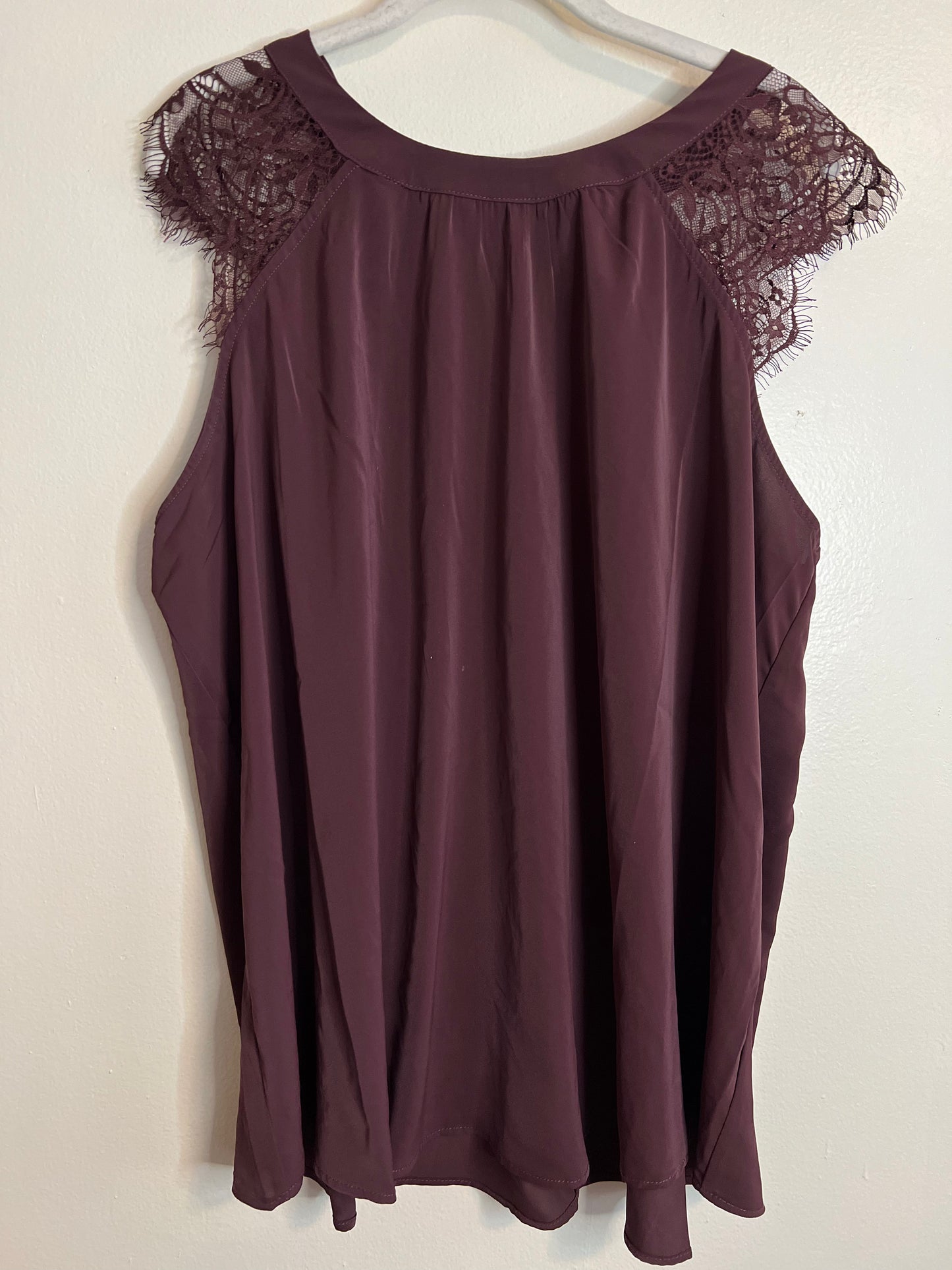 Torrid Purple Tank with Lace Detail