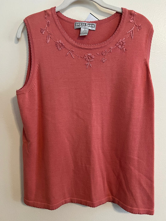Dressbarn Knit Tank with embroidery