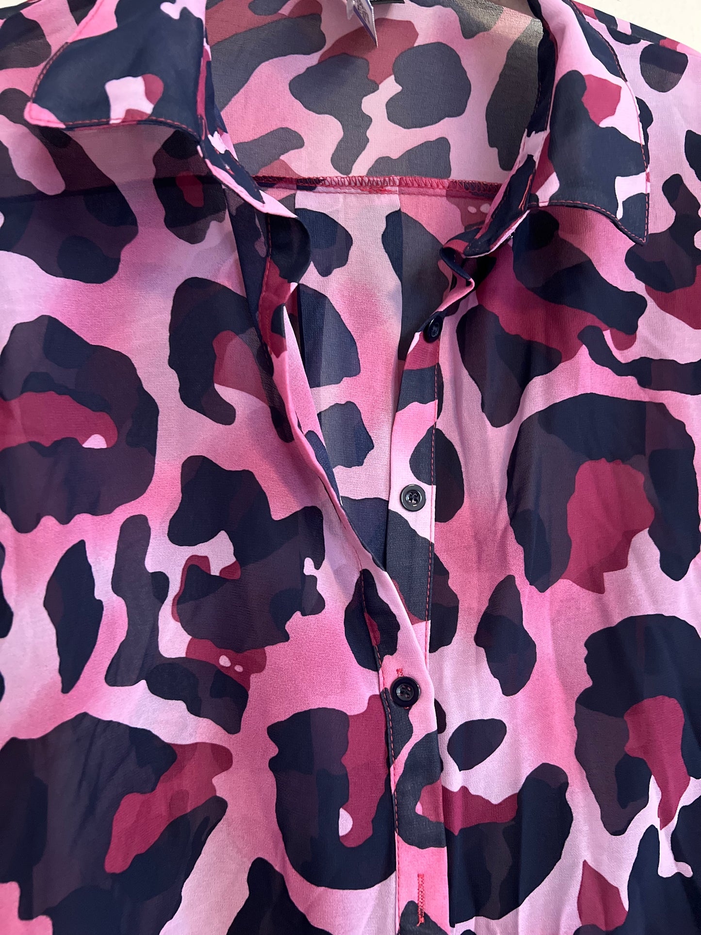 Shein Cheetah Print Blouse