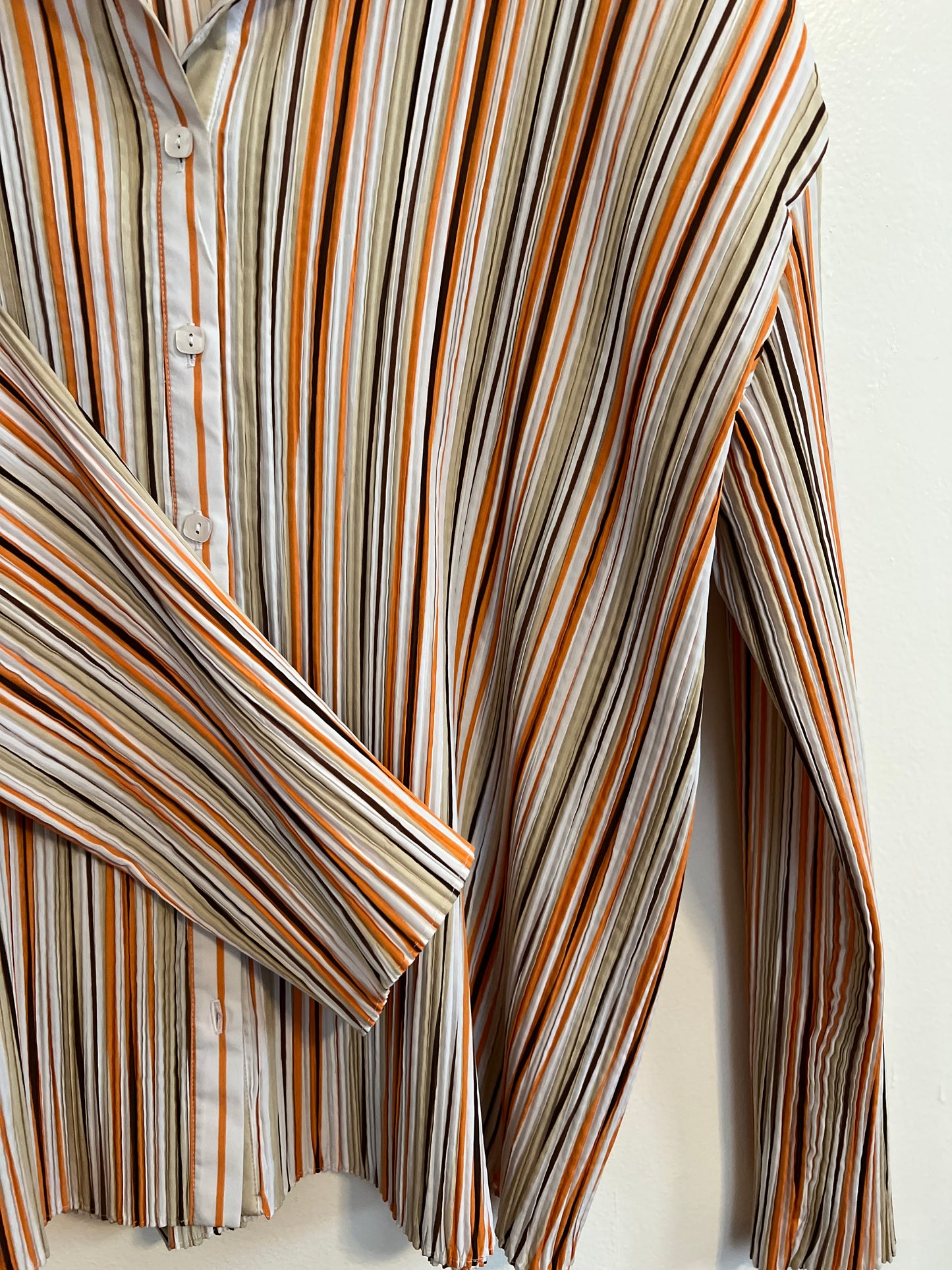 Milano Striped Pleated Shirt