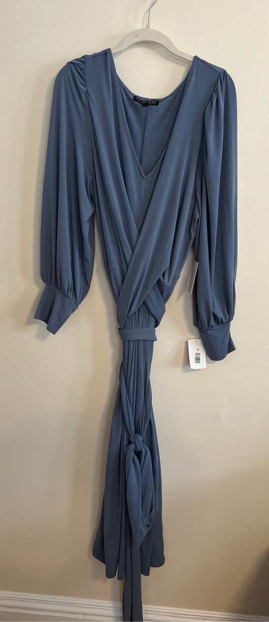 Eloquii Blue Maxi Wrap Dress
