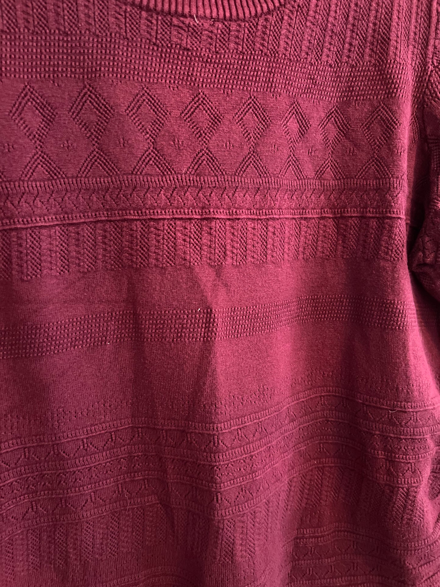Lane Bryant Maroon Short Sleeve Sweater