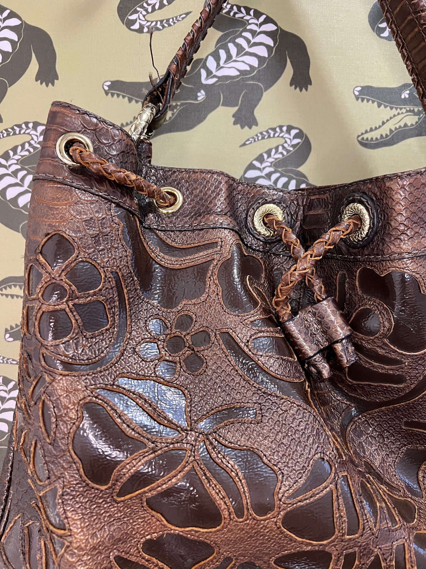 Antonio Milani Brown Leather Tote Bag