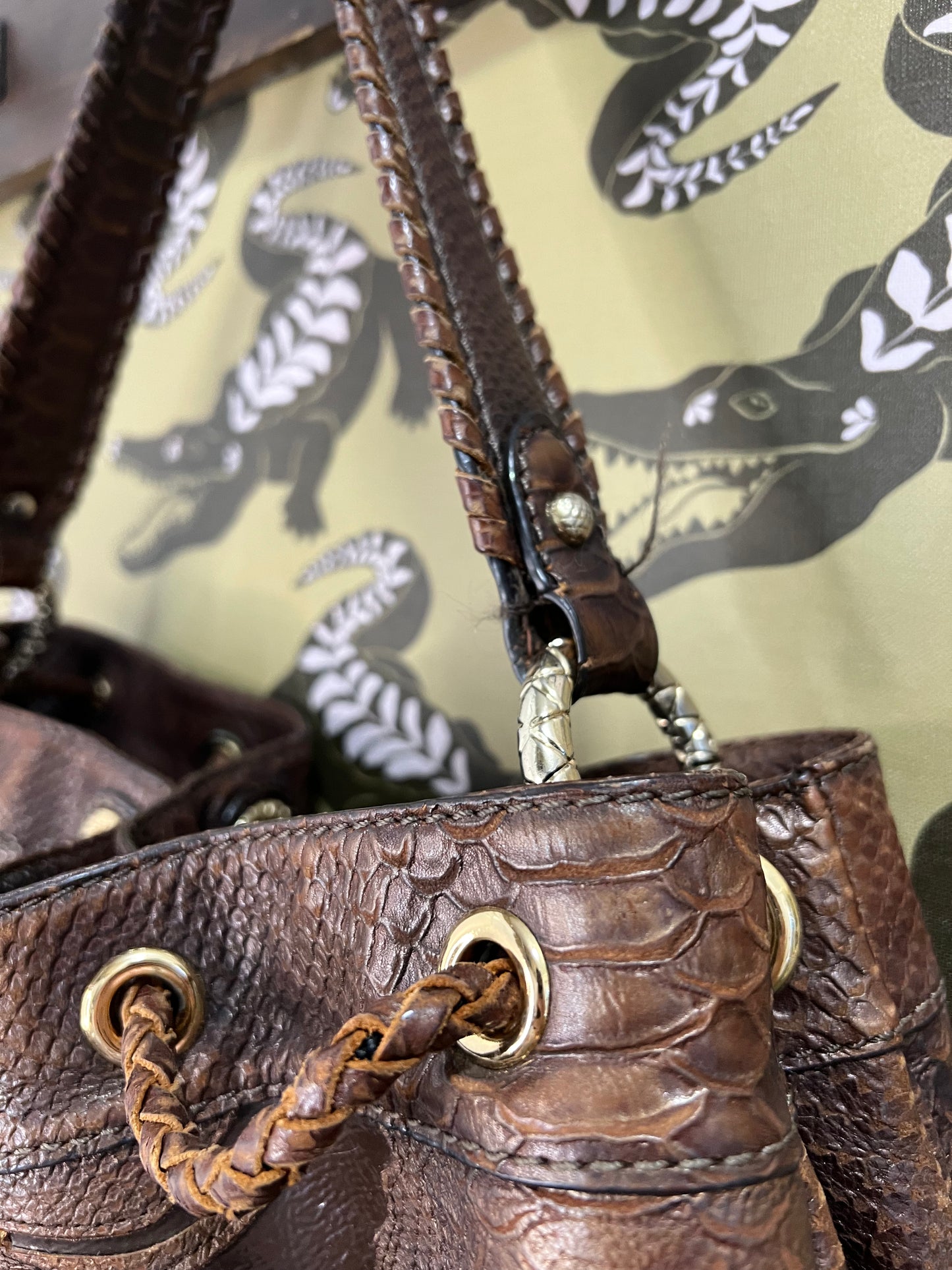 Antonio Milani Brown Leather Tote Bag