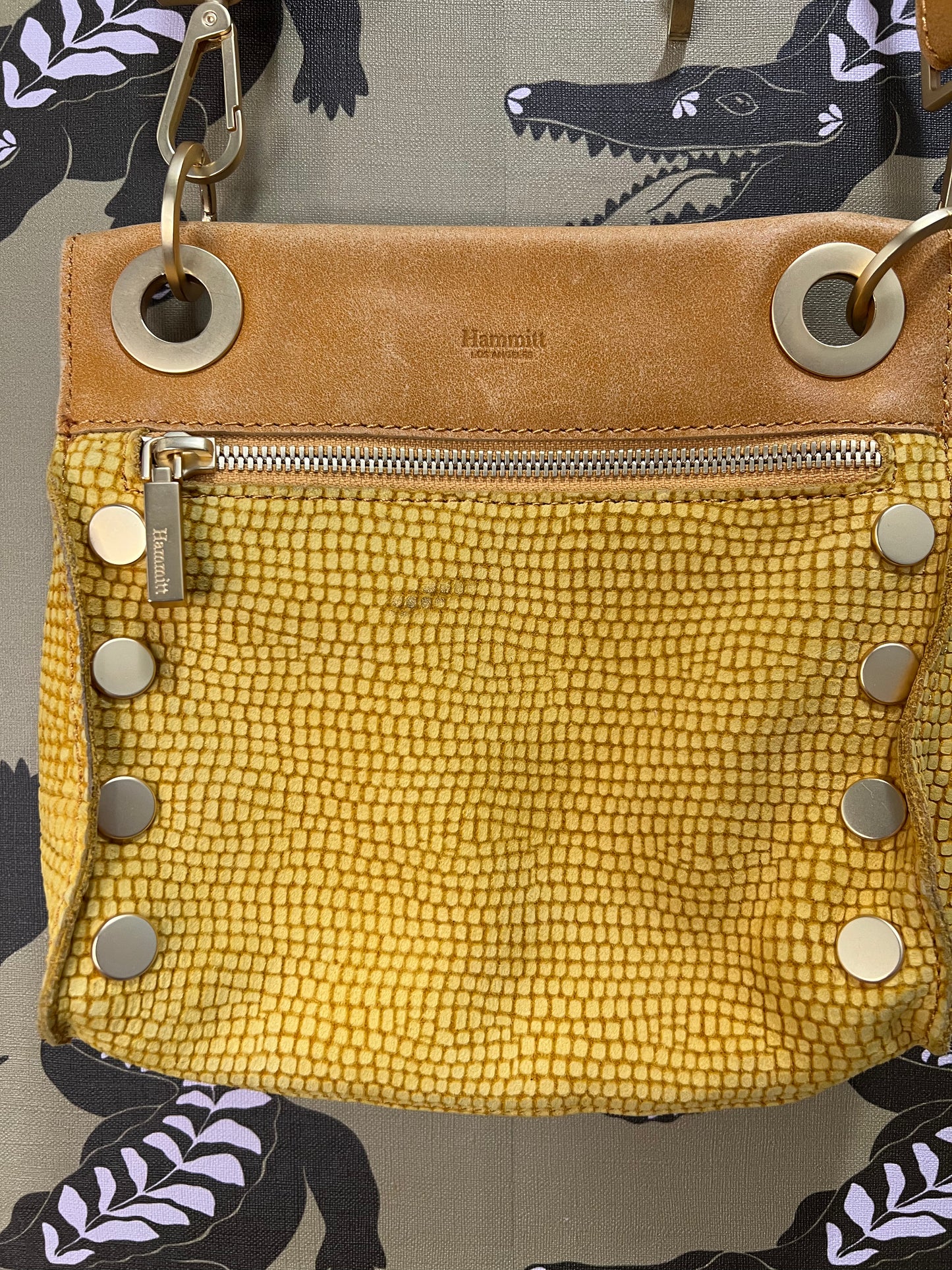 Hammit Yellow Leather Crossbody Bag