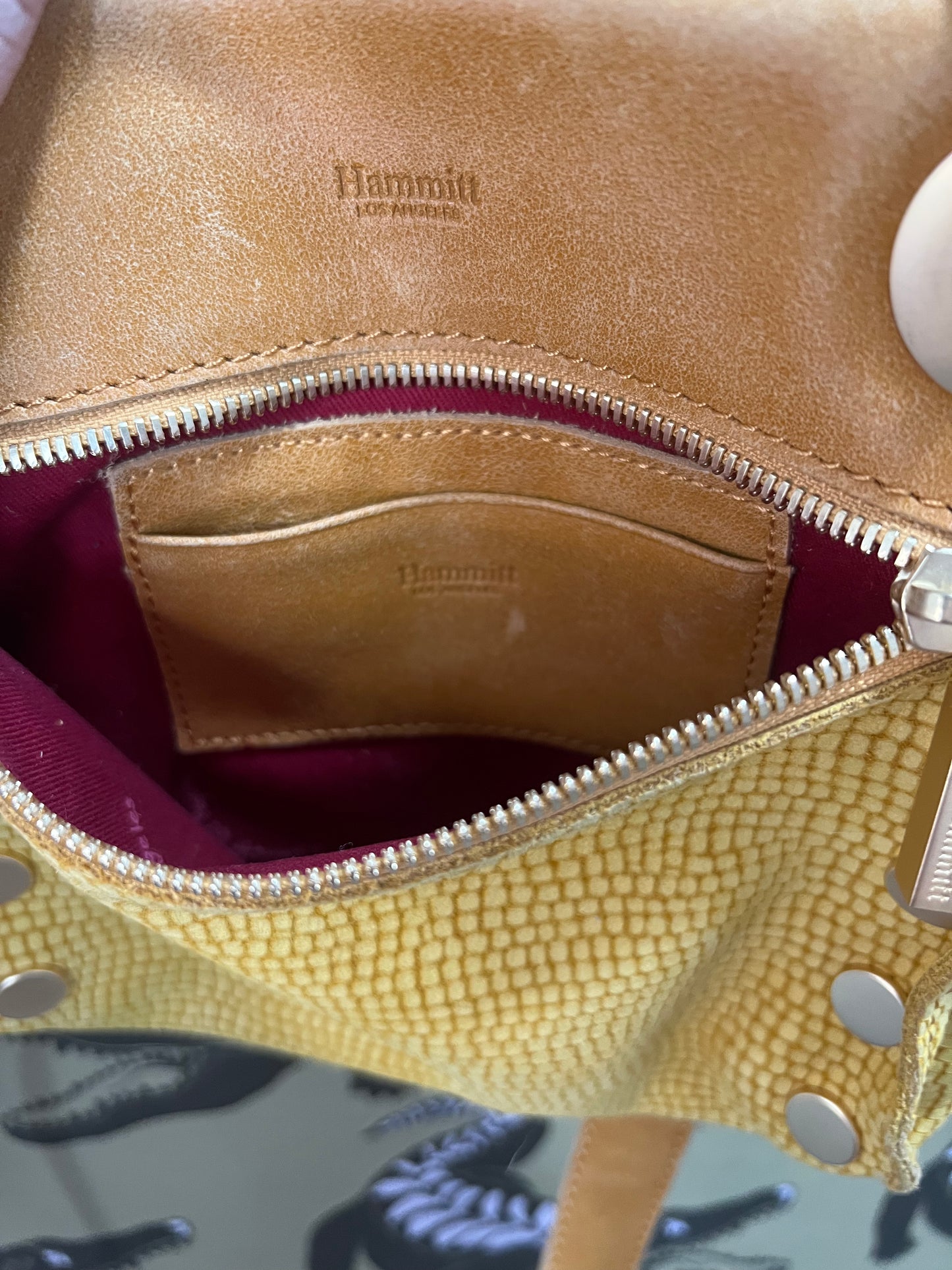 Hammit Yellow Leather Crossbody Bag