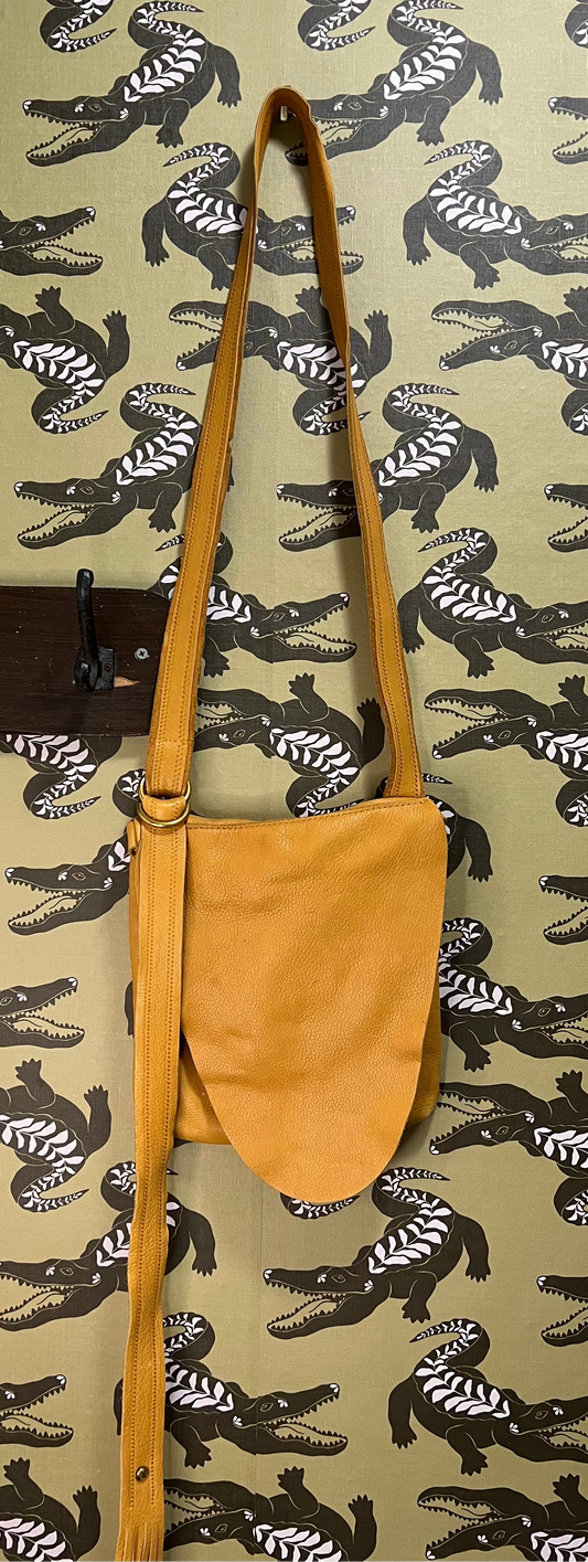 HOBO Yellow Leather Adjustable Cross Body Bag