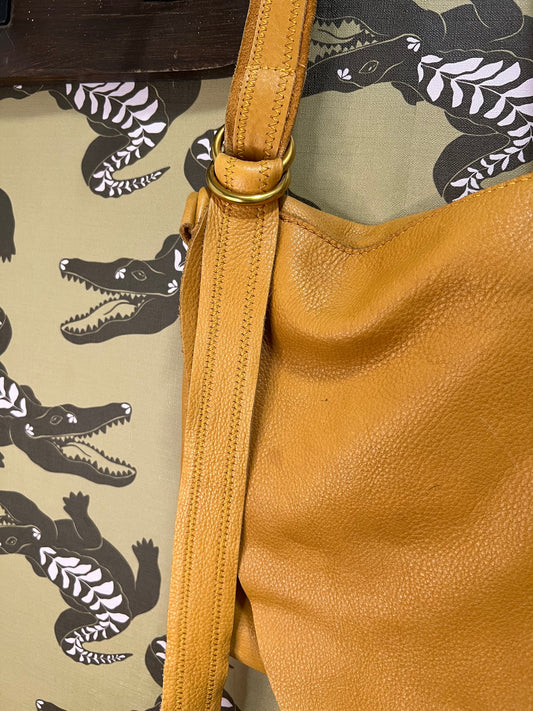 HOBO Yellow Leather Adjustable Cross Body Bag