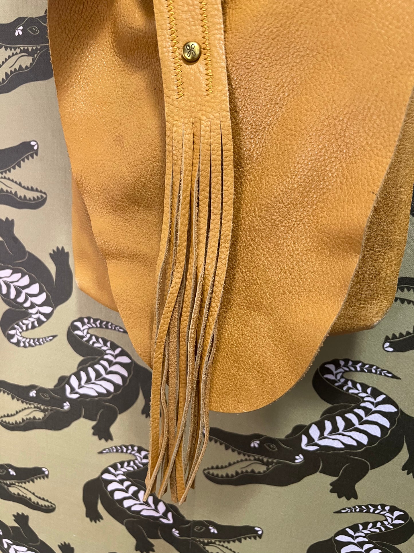 HOBO Yellow Leather Adjustable Cross Body Bag