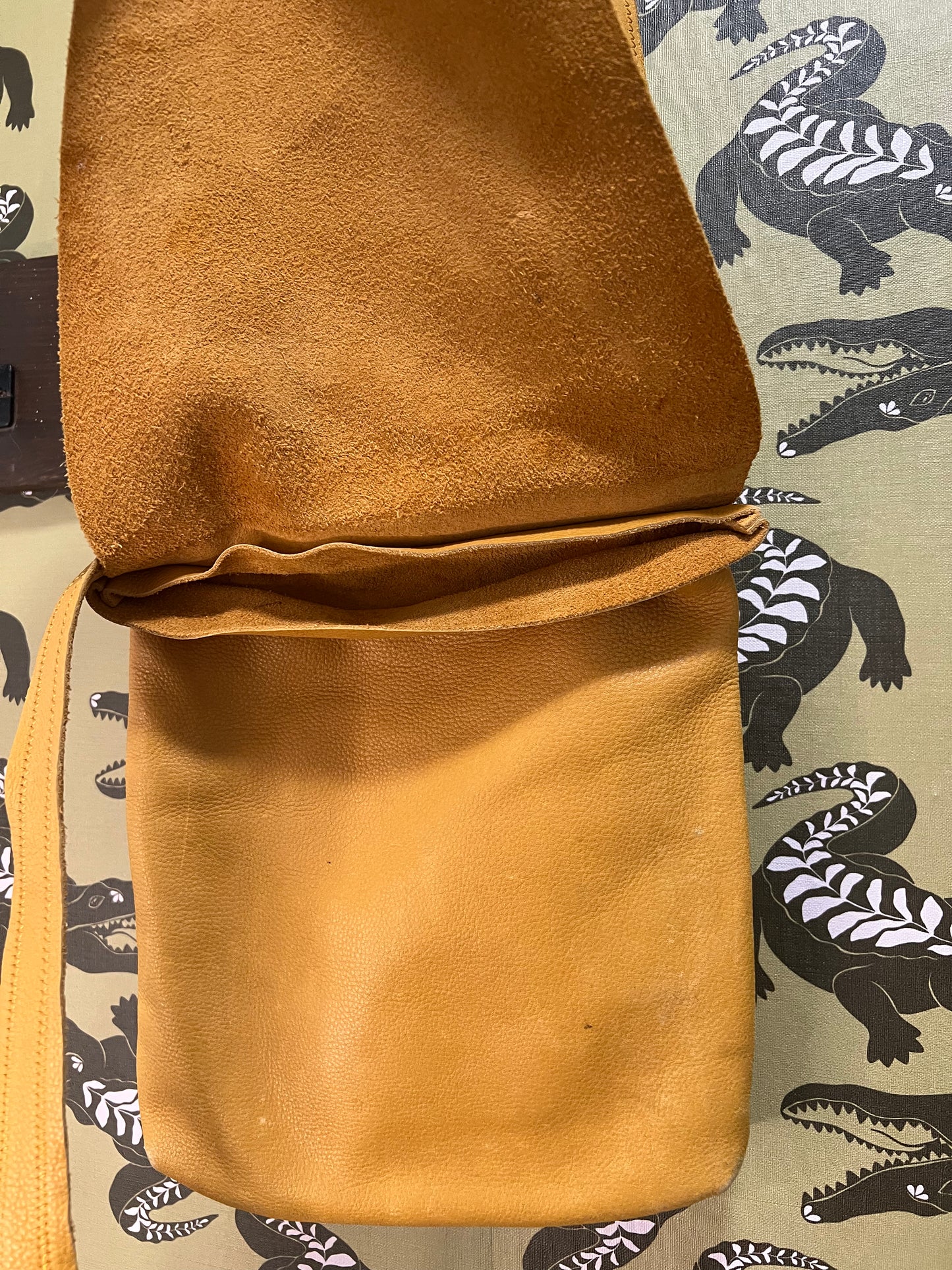 HOBO Yellow Leather Adjustable Cross Body Bag