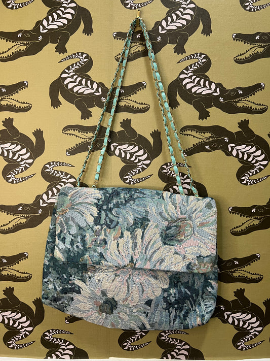 Blue Floral "Grandma" Bag