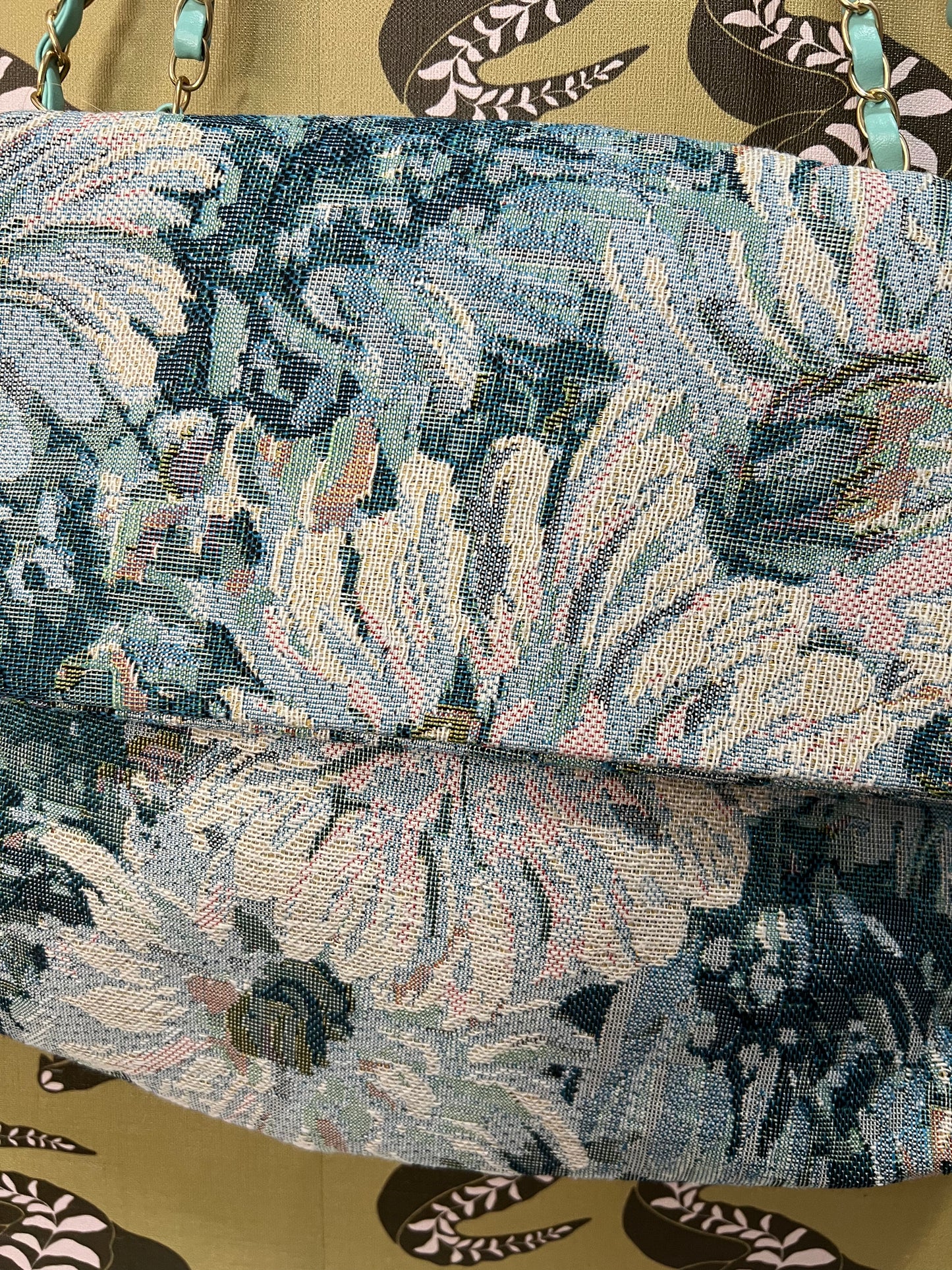 Blue Floral "Grandma" Bag