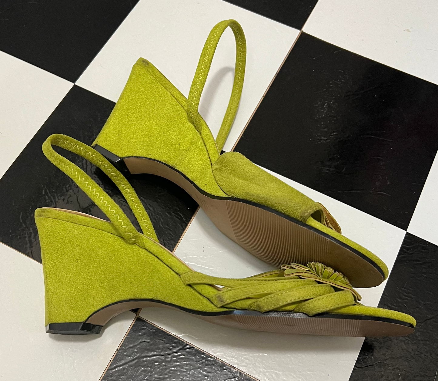 Classique Green Wedge Heels