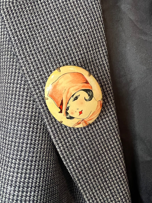 Vintage Art Deco 20's/30's Enamel Brooch/Pin