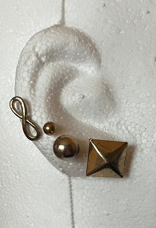 Gold Stud 4pack Earrings