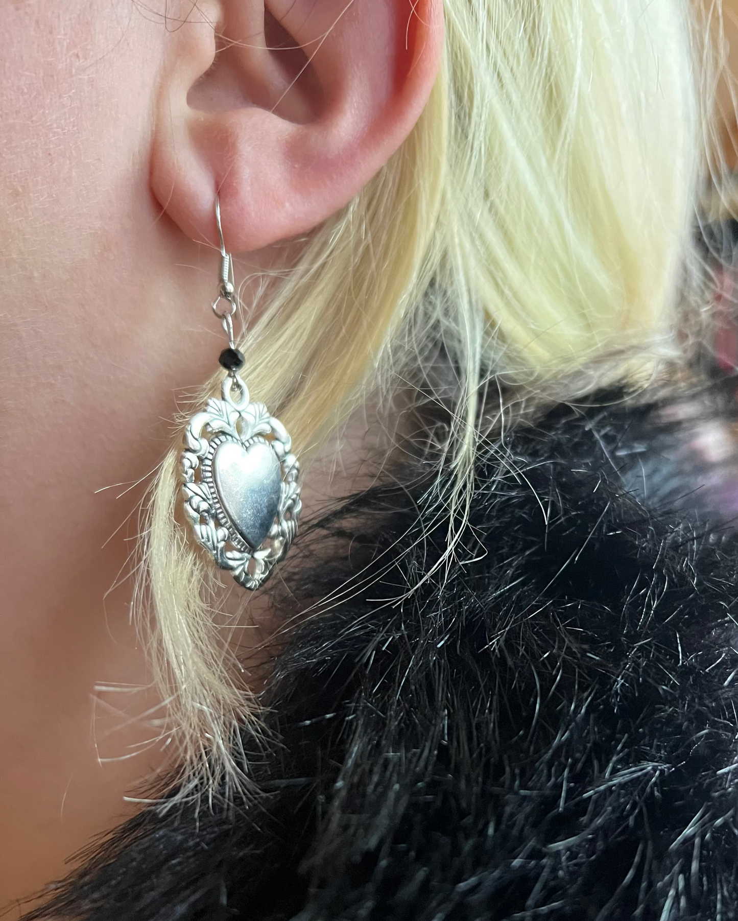 Silver Heart Earrings