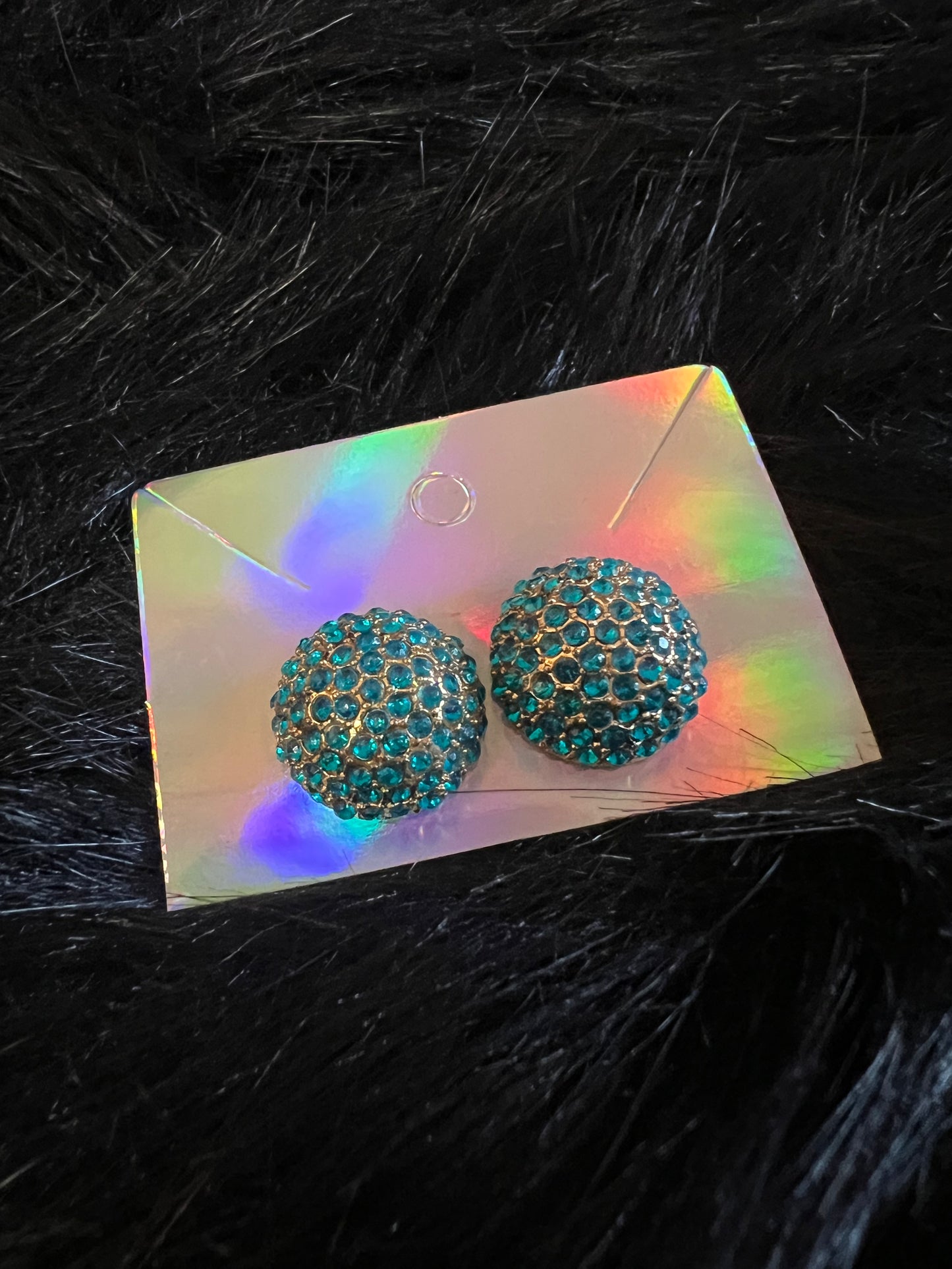 Blue Jewel Dome Studs