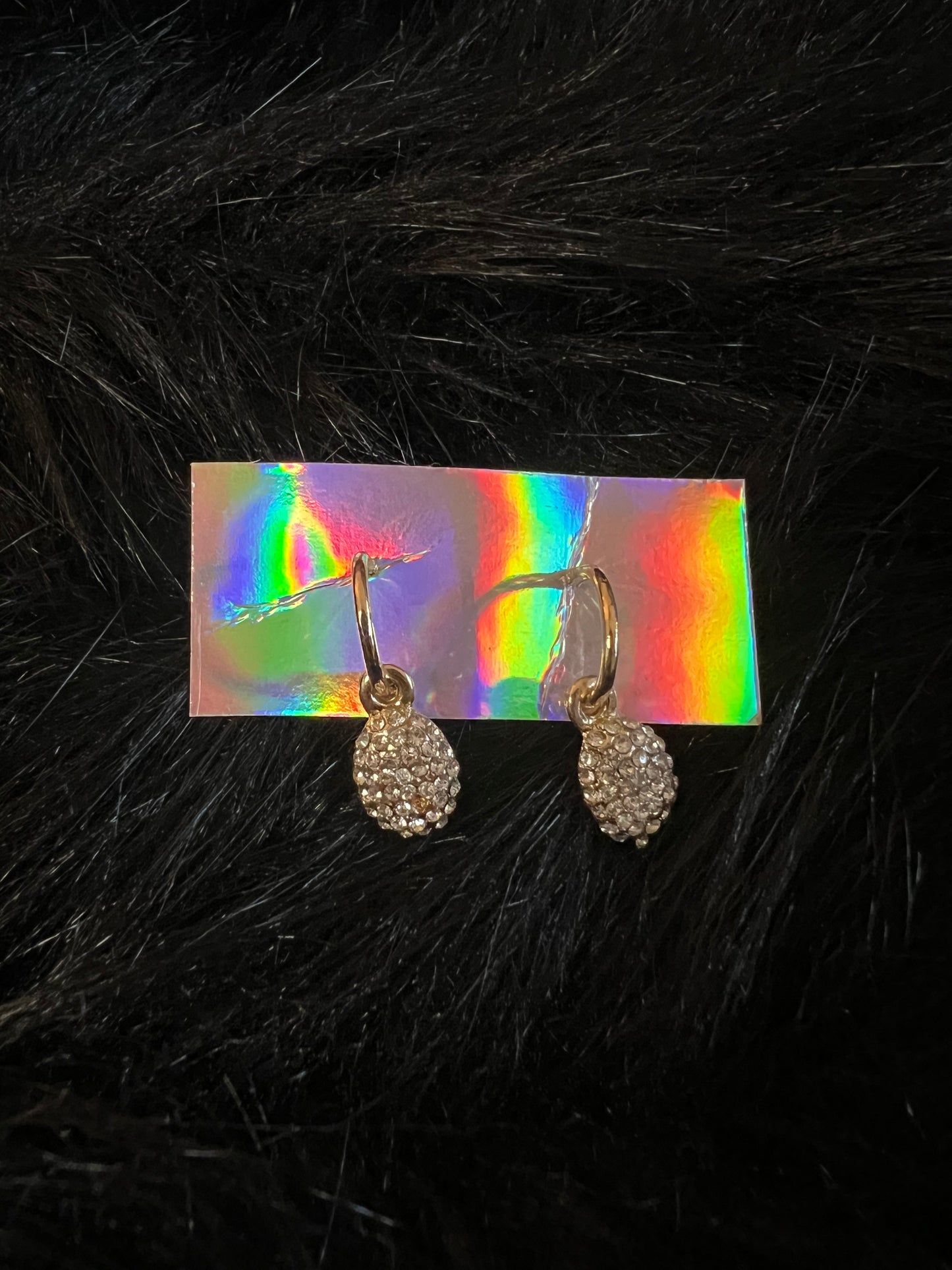 Gold Jeweled Small Hoops