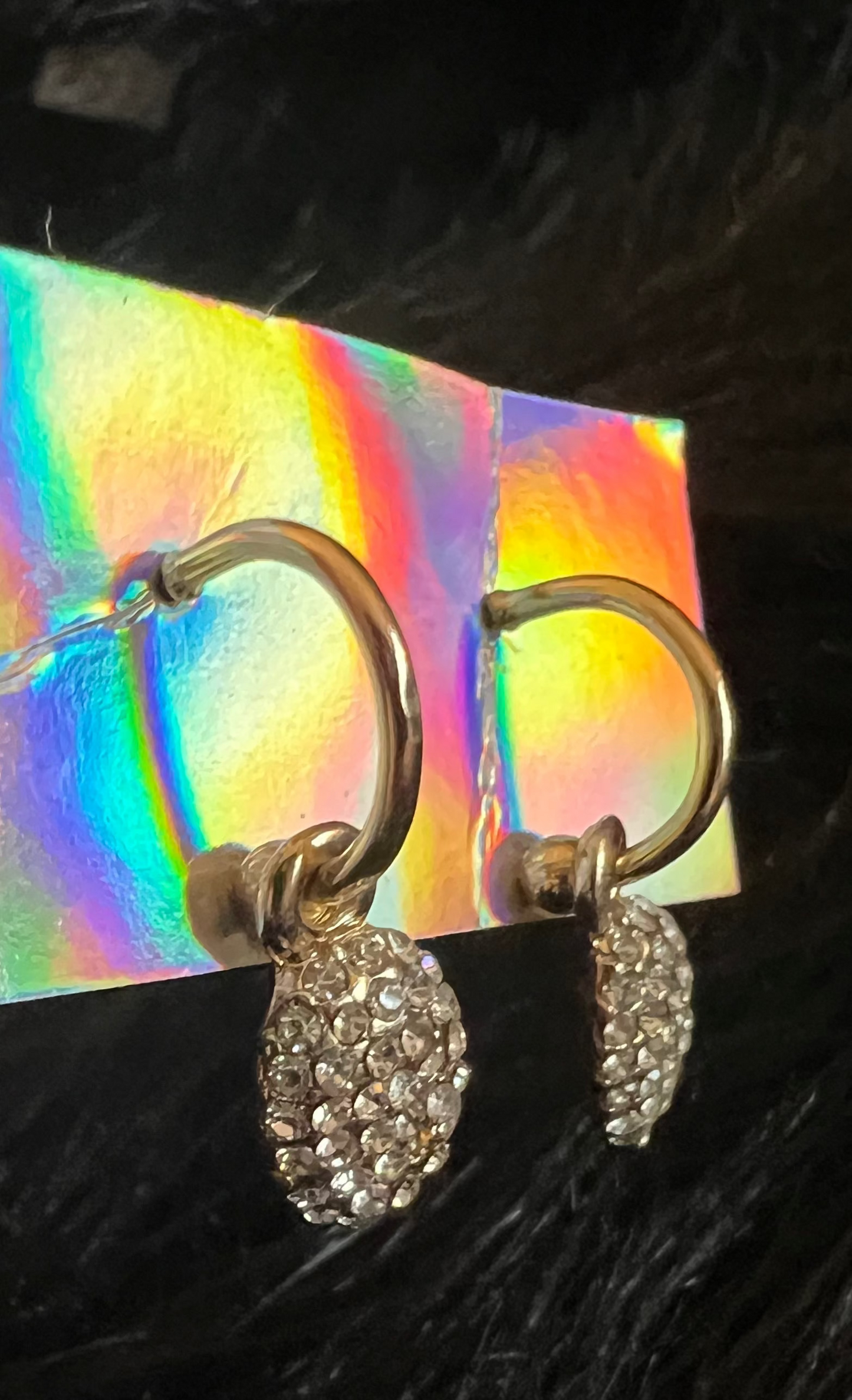 Gold Jeweled Small Hoops