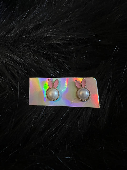 Bunny Pearl Stud Earrings