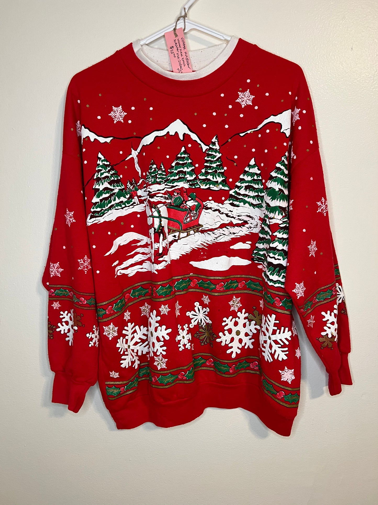 Vintage Winter Scene Sweater