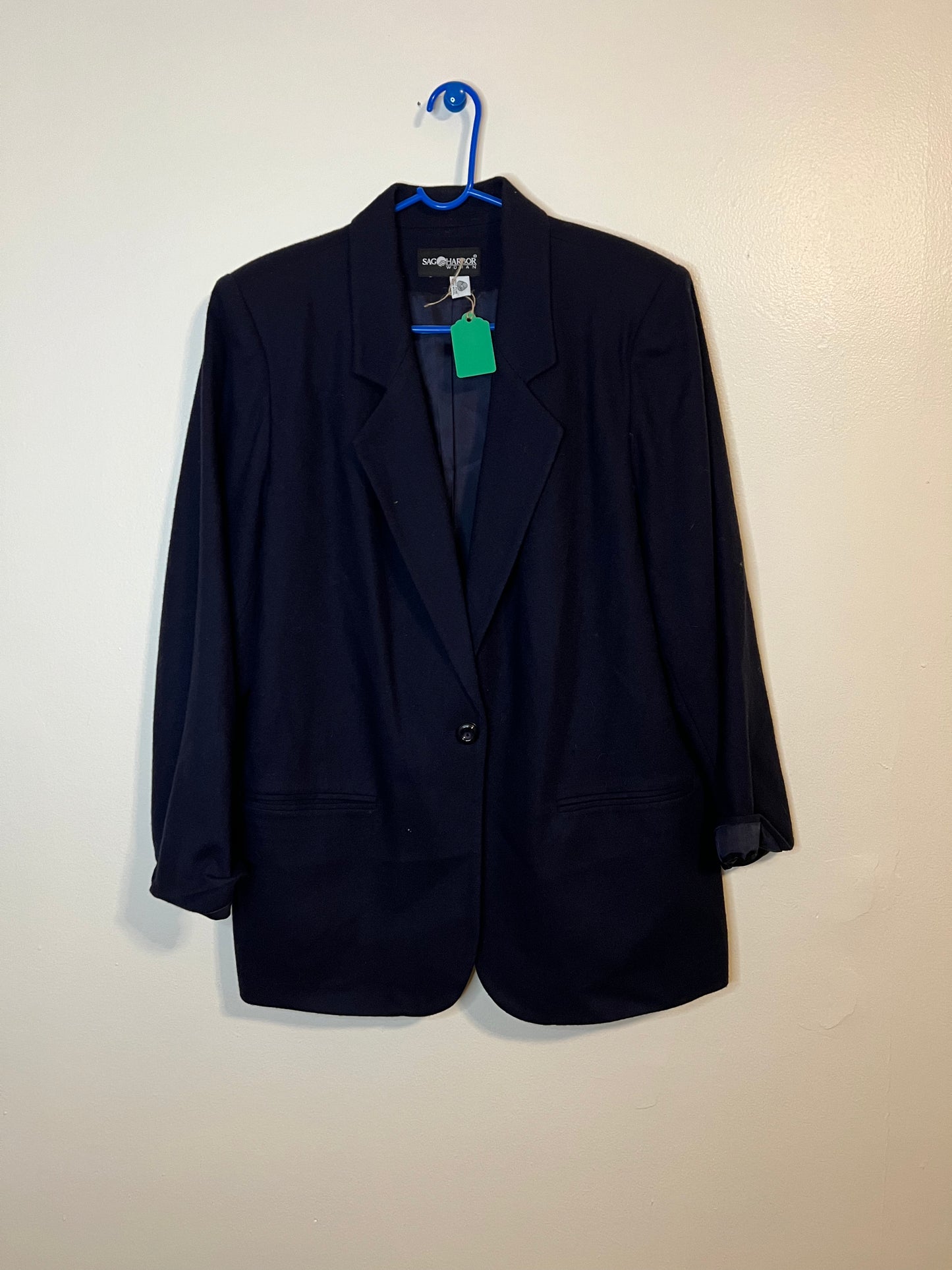 Sag Harbor Blue 100% Wool Blazer