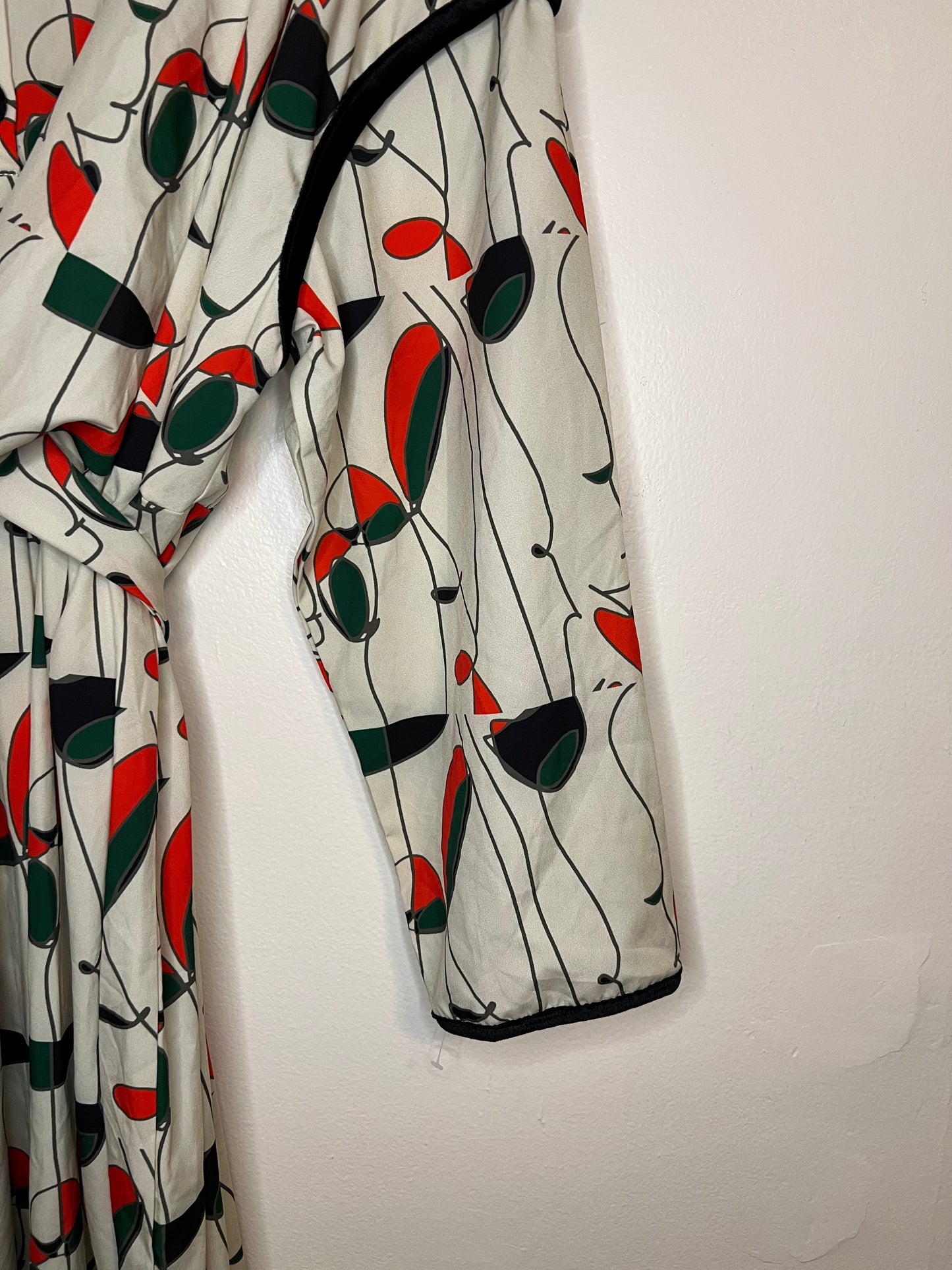 Shein Patterned Maxi Dress with Velvet Details