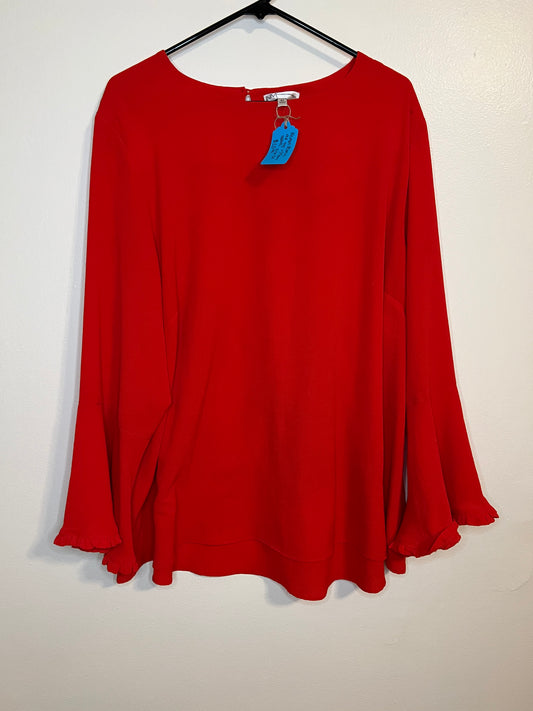 Neiman Marcus Red Blouse