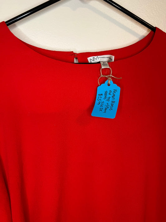 Neiman Marcus Red Blouse