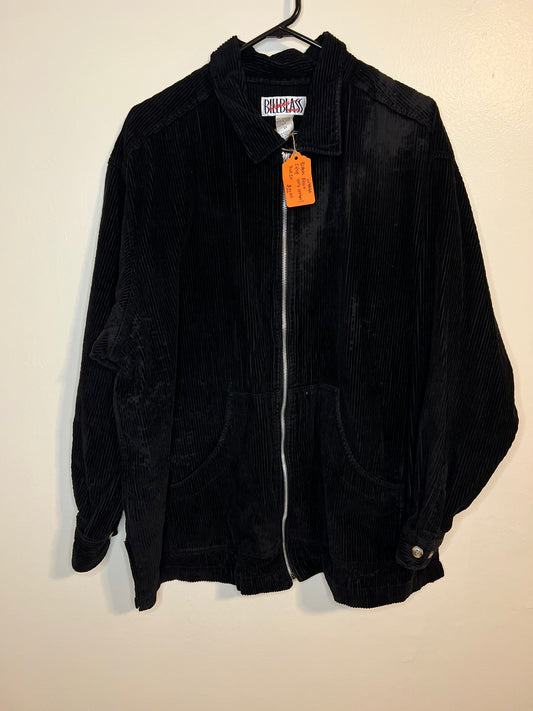 Vintage Billbass 100% Cotton Black Corduroy Jacket