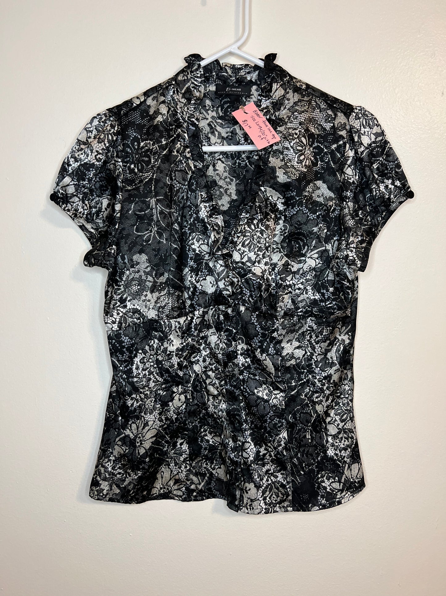 B Wear Faux Lace Y2K Blouse